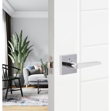 Sure-Loc Hardware Sure-Loc Hardware Basel Square Privacy Lever, Reversible Handing, Polished Chrome BS102-SQ 26